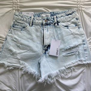 Vervet Distressed Acid Wash Jean Shorts